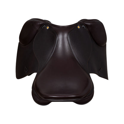 Silla de salto en cuero martillado Equestro - Marrón oscuro