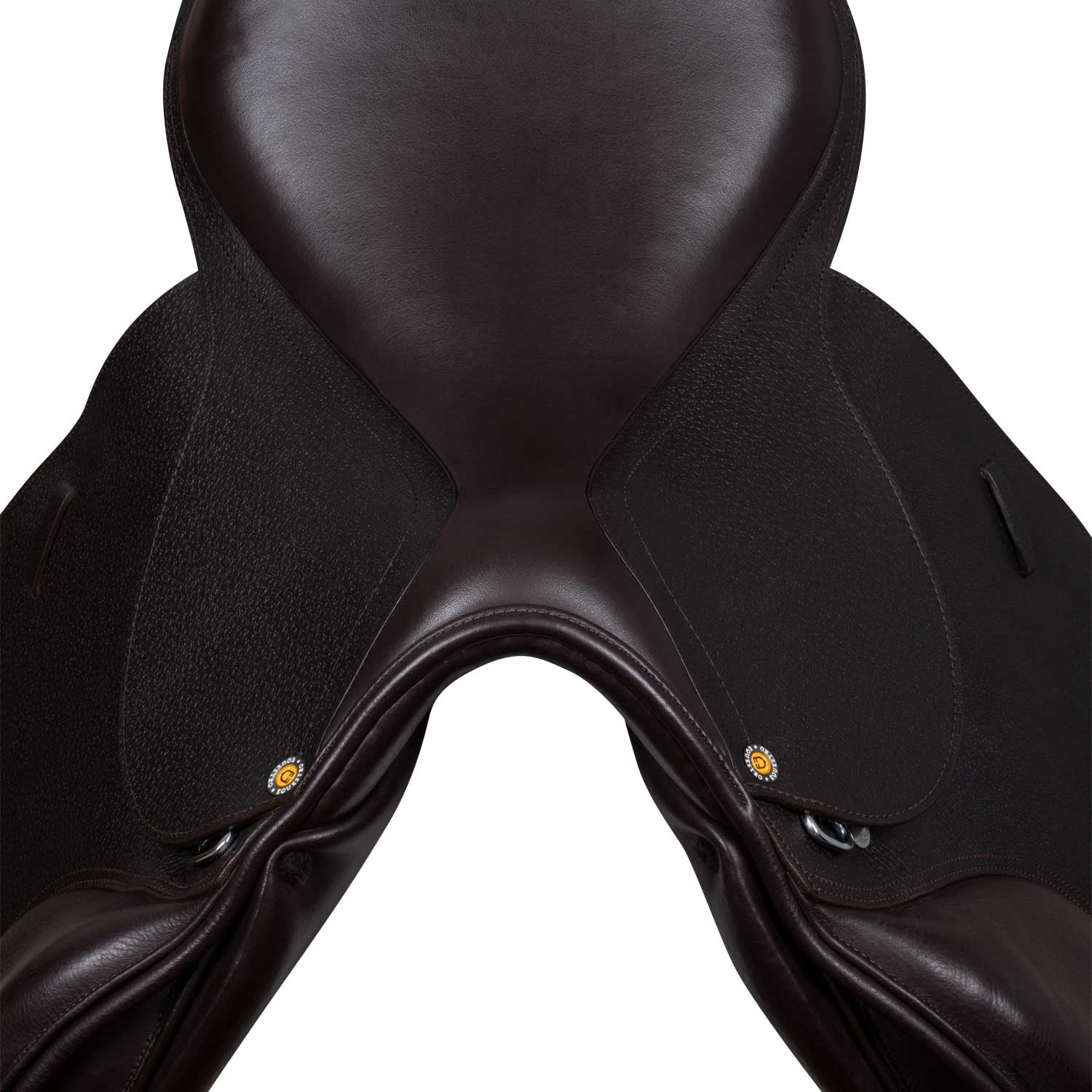 Silla de salto en cuero martillado Equestro - Marrón oscuro