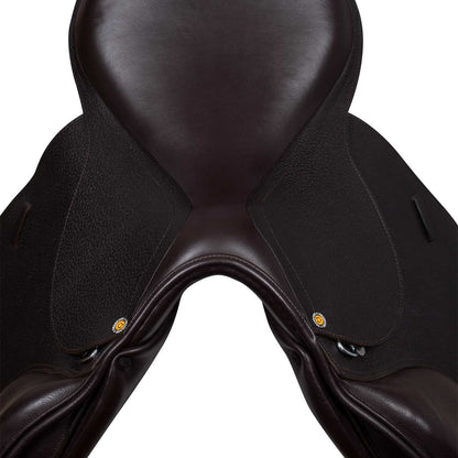 Silla de salto en cuero martillado Equestro - Marrón oscuro