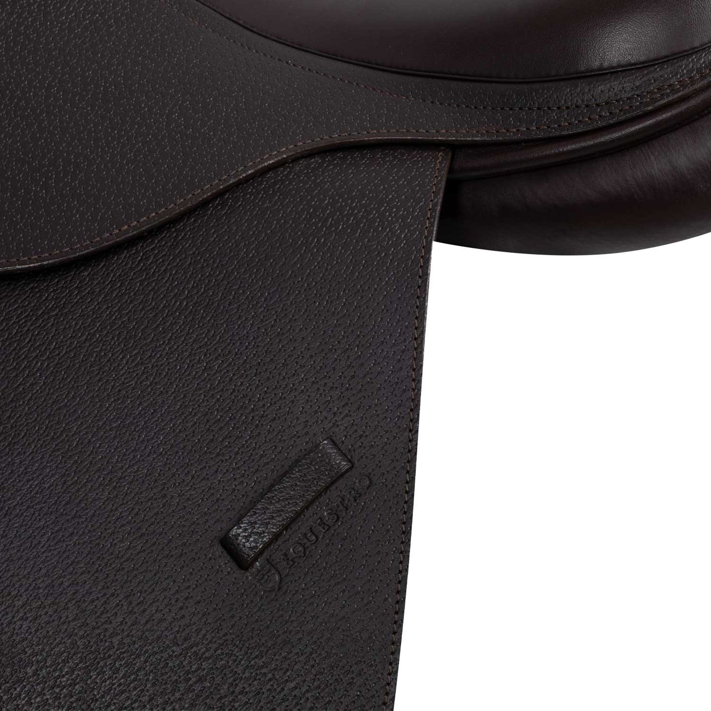 Silla de salto en cuero martillado Equestro - Marrón oscuro