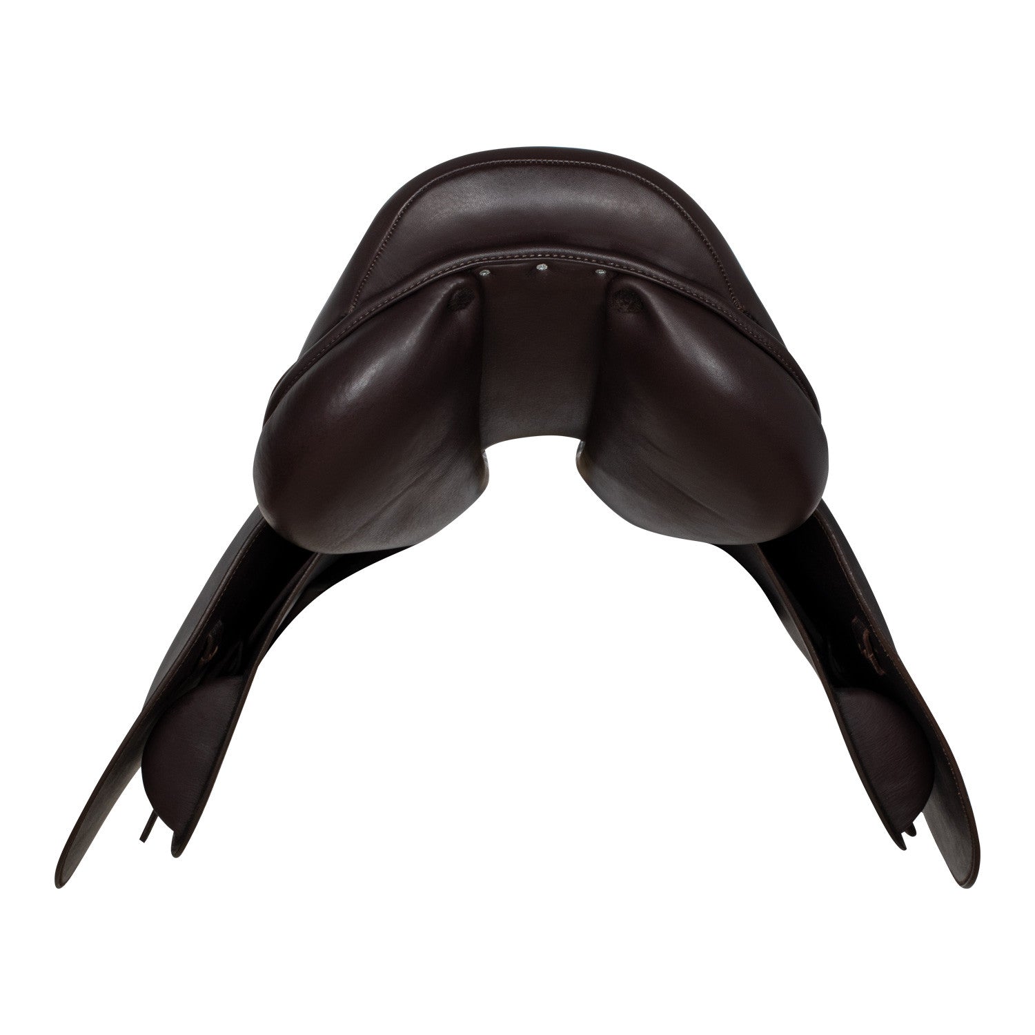 Silla de salto en cuero martillado Equestro - Marrón oscuro