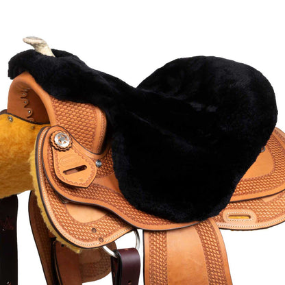 Funda de asiento western borrego Pool's - Negro