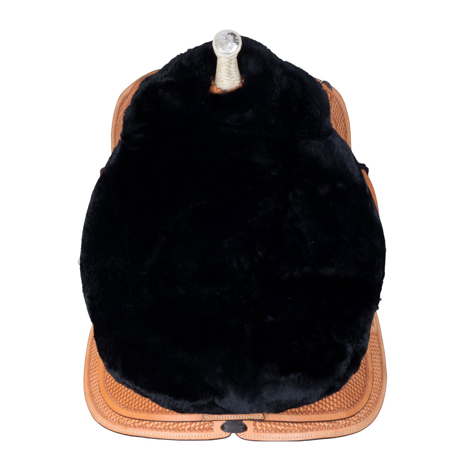 Funda de asiento western borrego Pool's - Negro