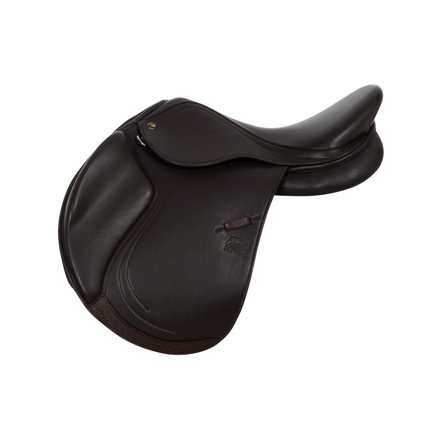 Silla de salto en cuero forrada modelo Sydney Supreme - Marrón oscuro