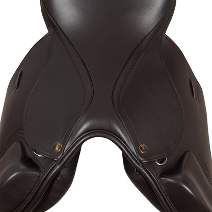 Silla de salto en cuero forrada modelo Sydney Supreme - Marrón oscuro