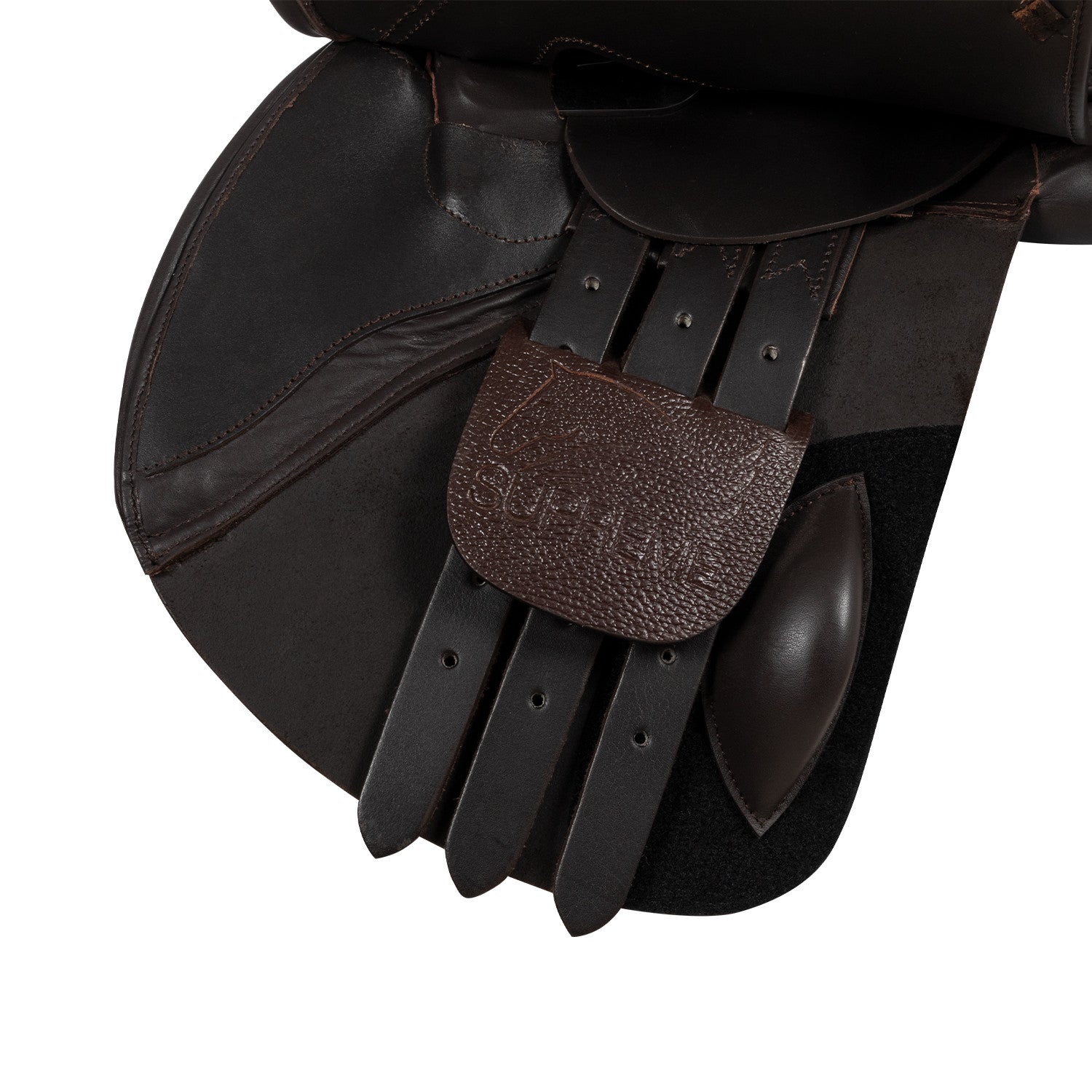 Silla de salto en cuero forrada modelo Sydney Supreme - Marrón oscuro