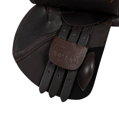 Silla de salto en cuero forrada modelo Sydney Supreme - Marrón oscuro