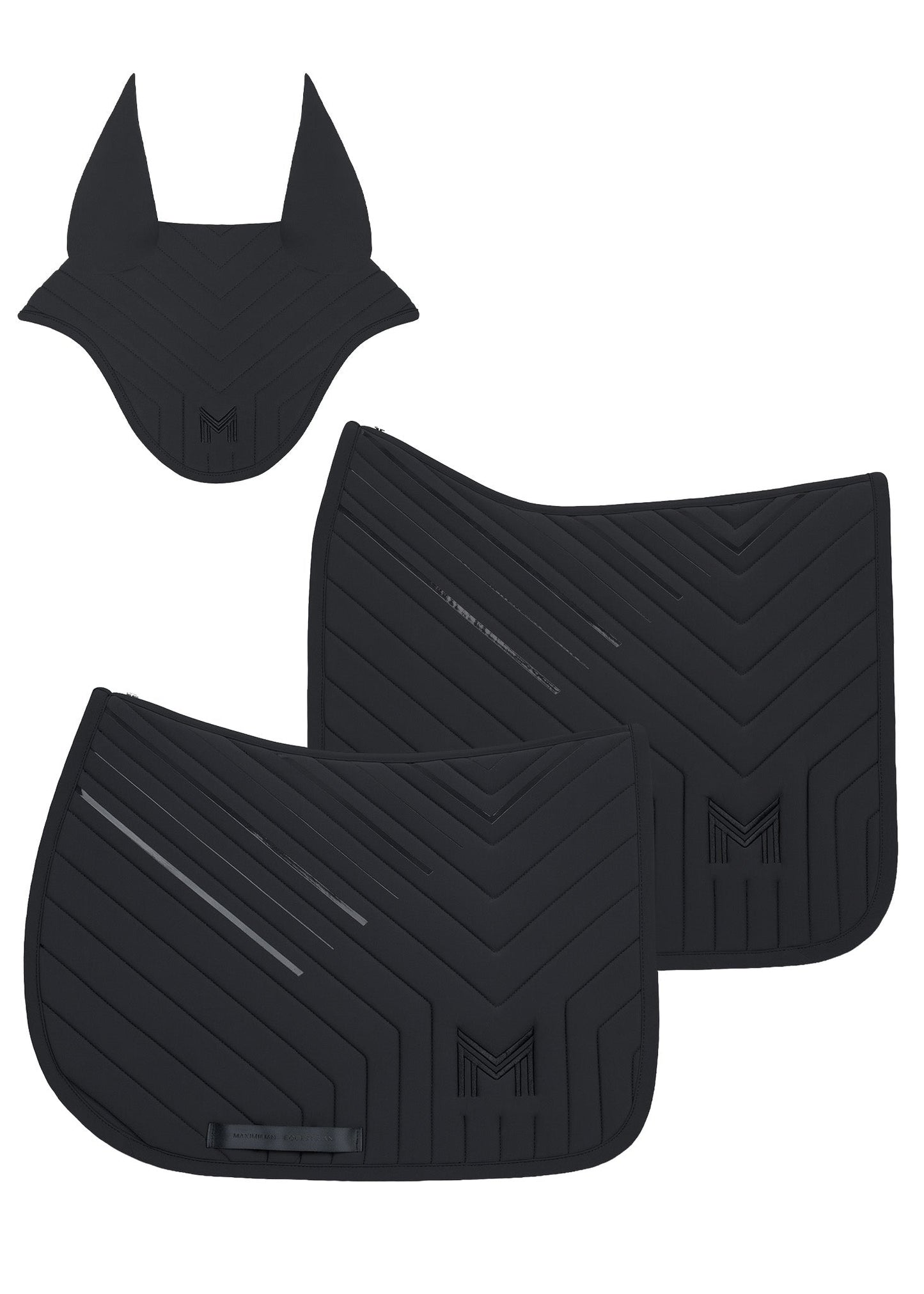 Producto ecuestre Maximilian Equestrian Delta Ear Bonnet (Black) detalle 3