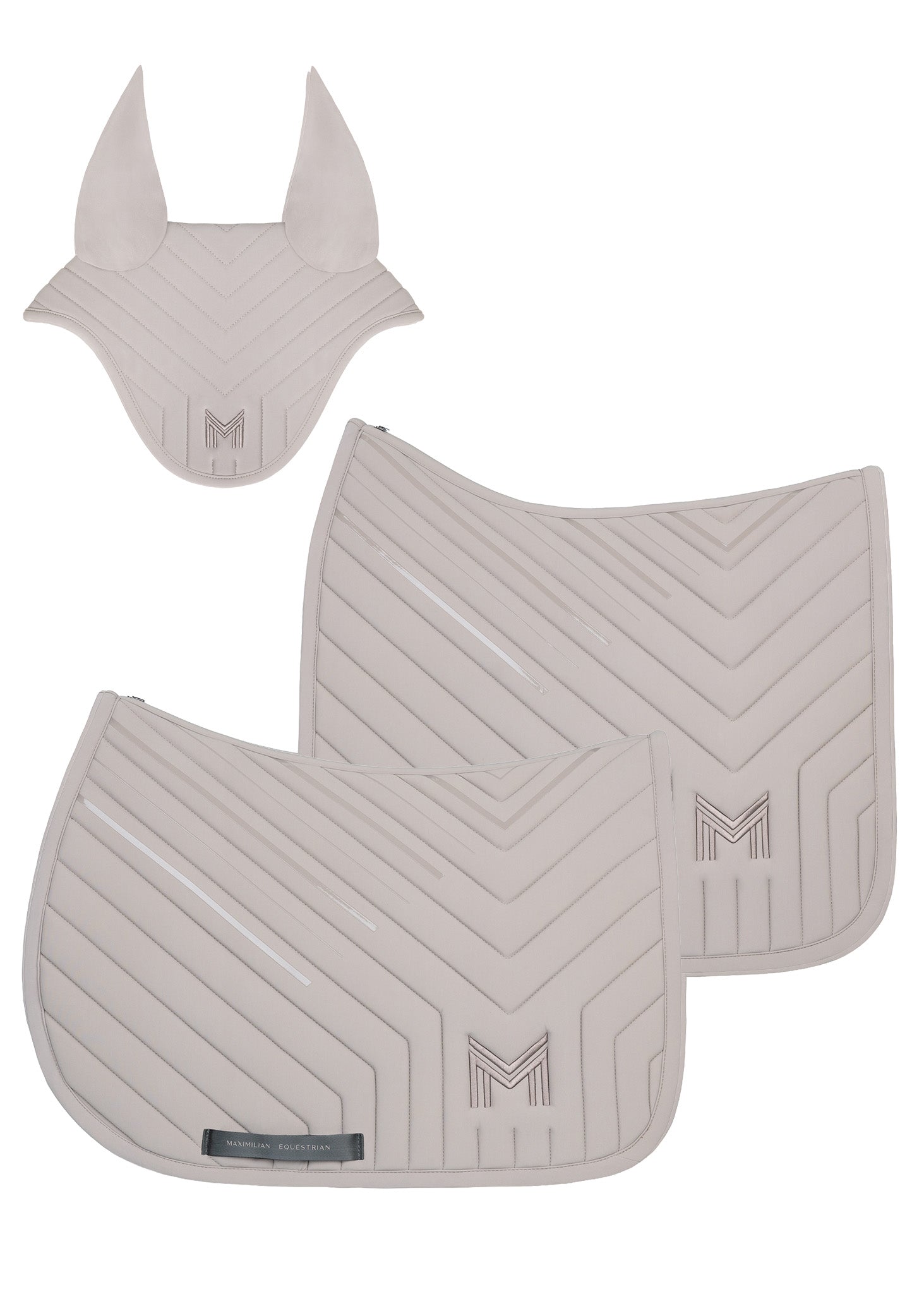 Producto ecuestre Maximilian Equestrian Delta Ear Bonnet (Taupe) detalle 3