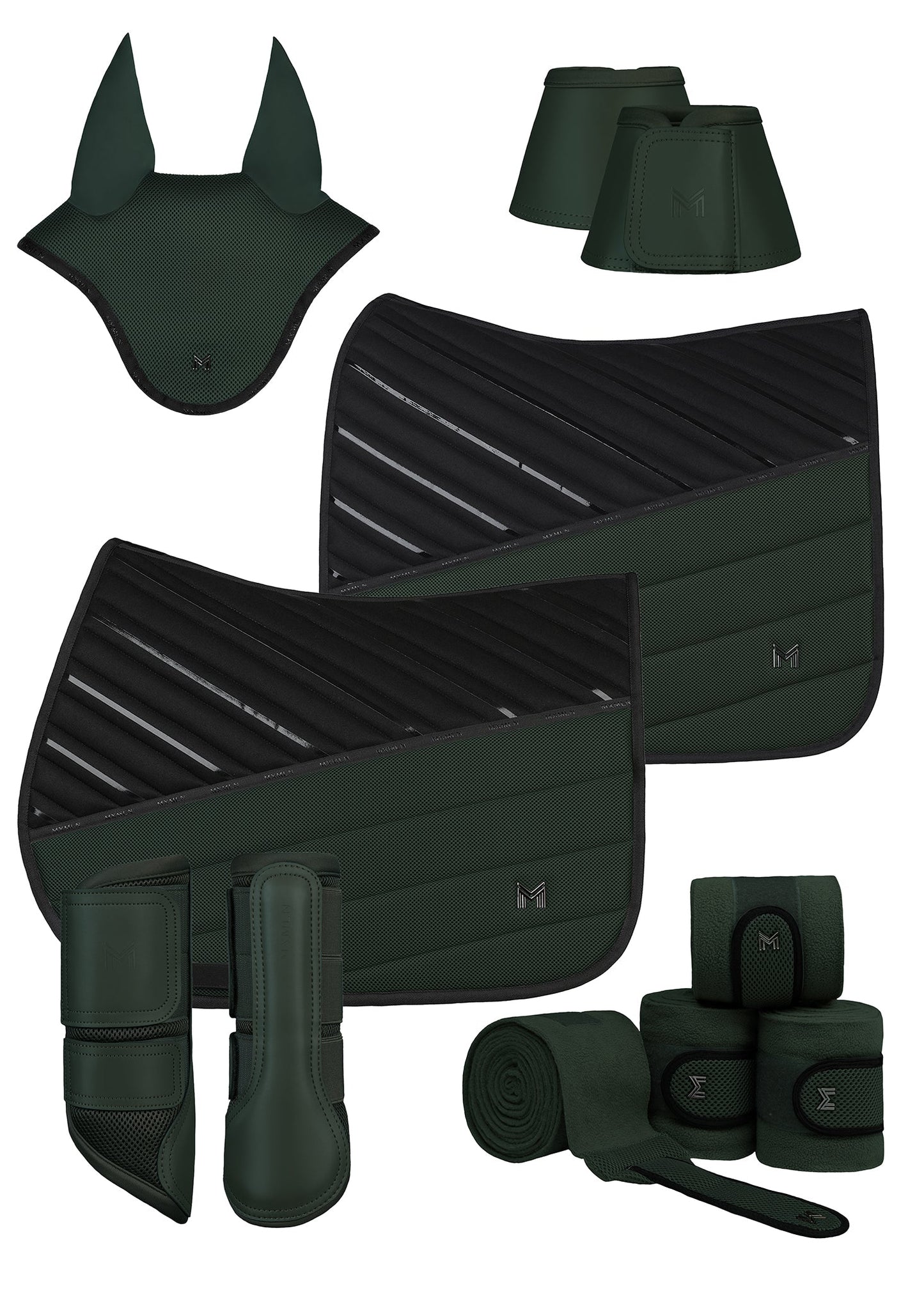 Producto ecuestre Maximilian Equestrian Ego Ear Bonnet (Hunter Green) detalle 3