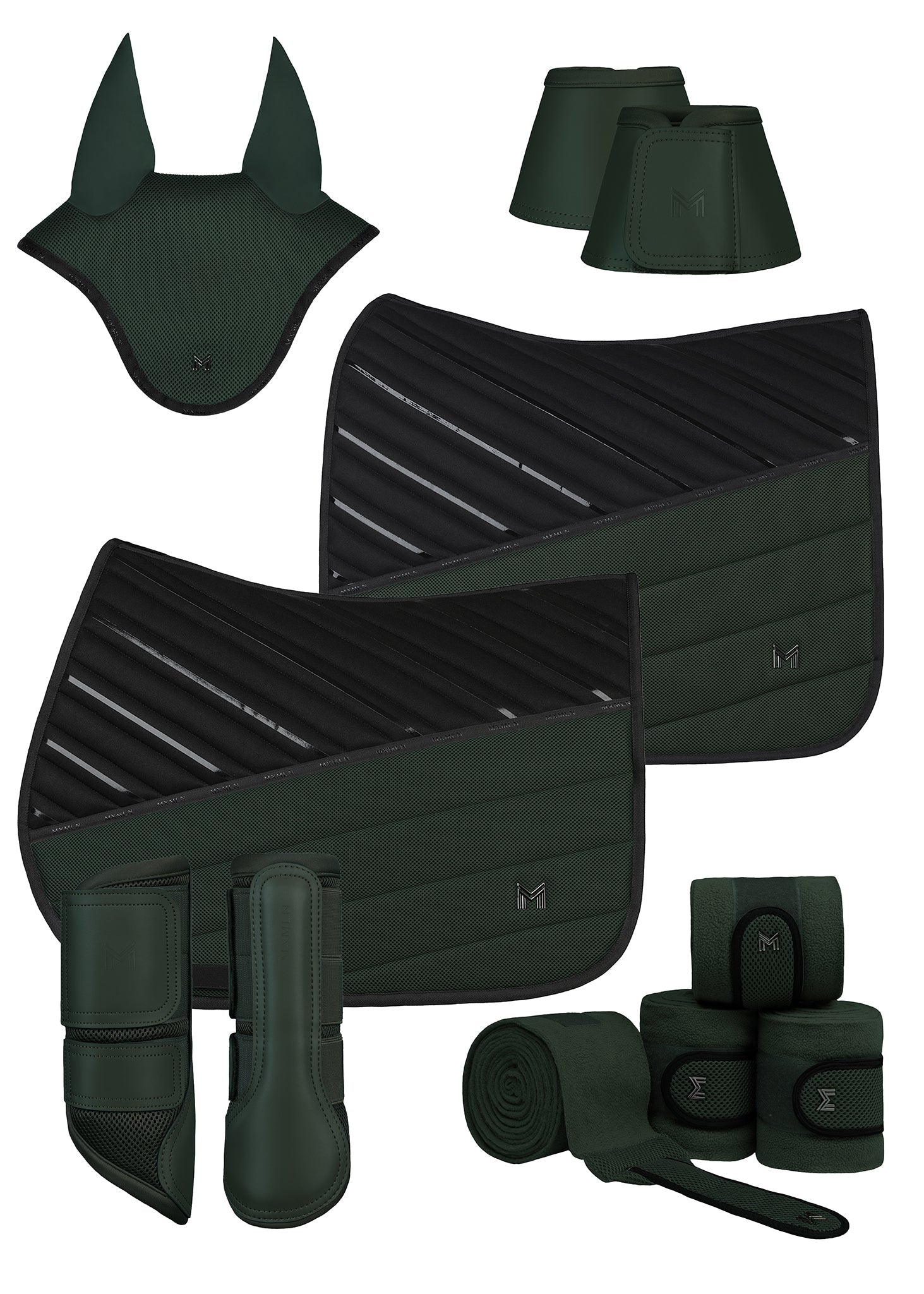 Producto ecuestre Maximilian Equestrian Ego Ear Bonnet (Hunter Green) detalle 3