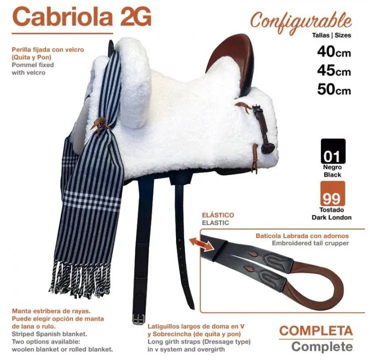 SILLA ZALDI C CABRIOLA 2G COMPLETA NEGRO