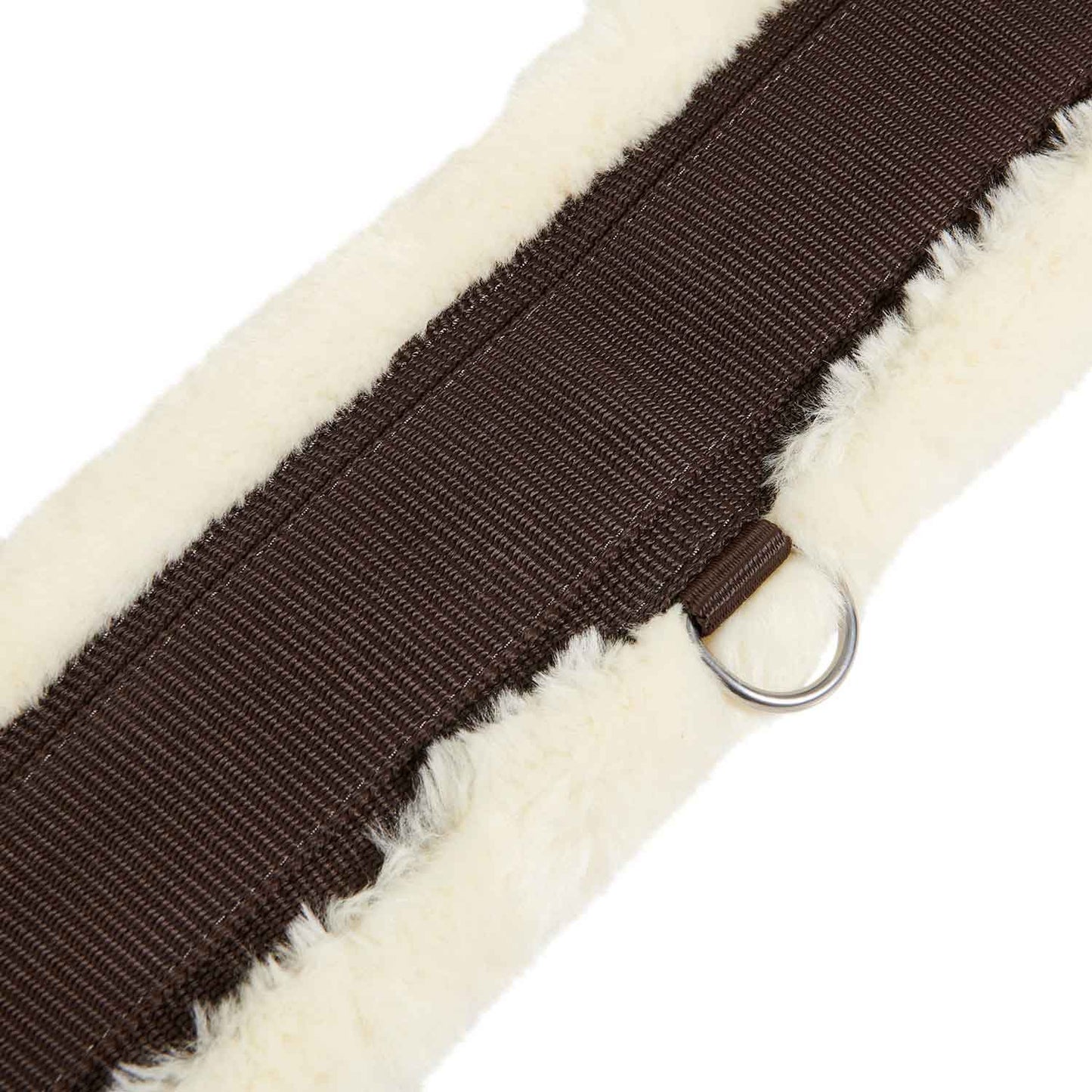 Cinchón de salto de nailon con lana sintética Equestro - Marrón oscuro