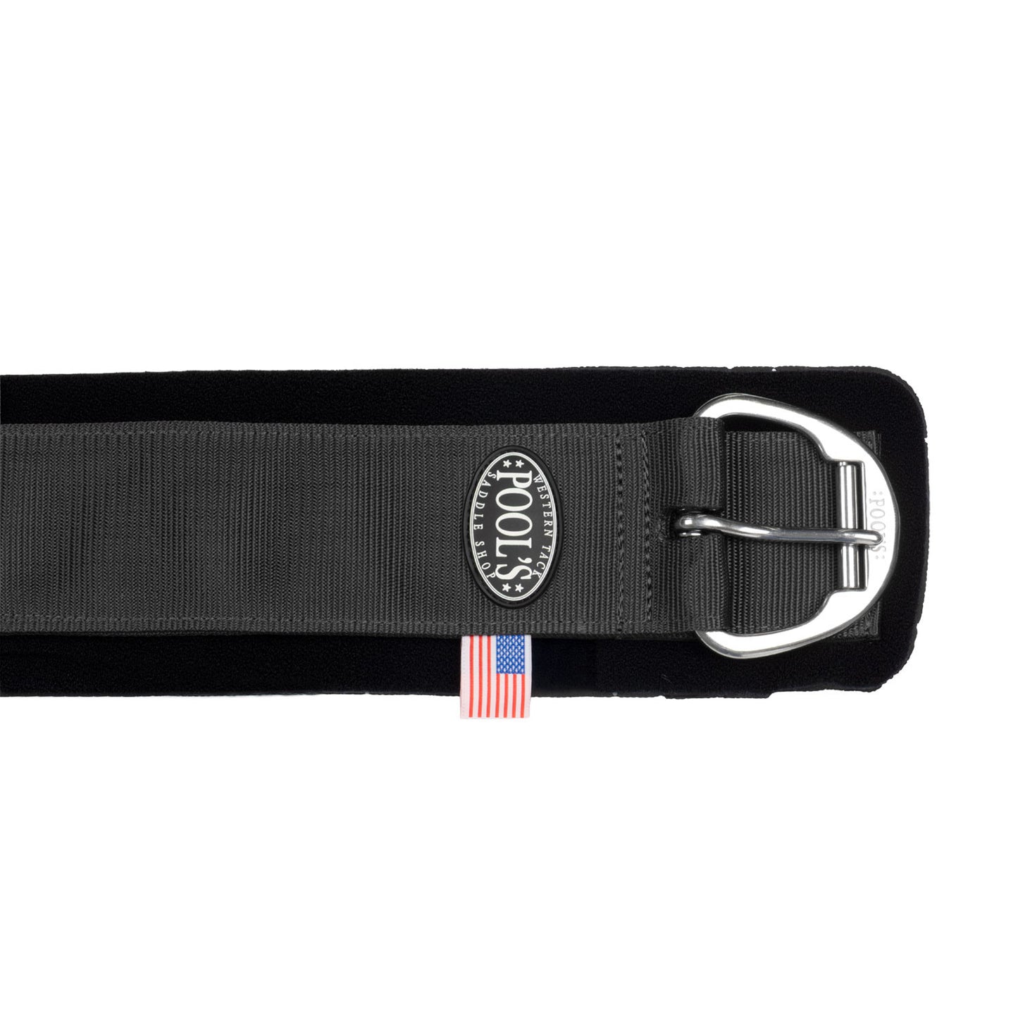 Cincha Pool's Airflow neopreno con cierre de velcro y hebilla de rodillo de acero inoxidable - Negro