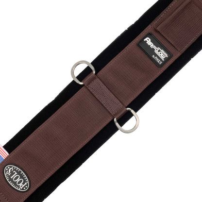 Cincha Pool's Airflow neopreno con cierre de velcro y hebilla de rodillo de acero inoxidable - Marrón