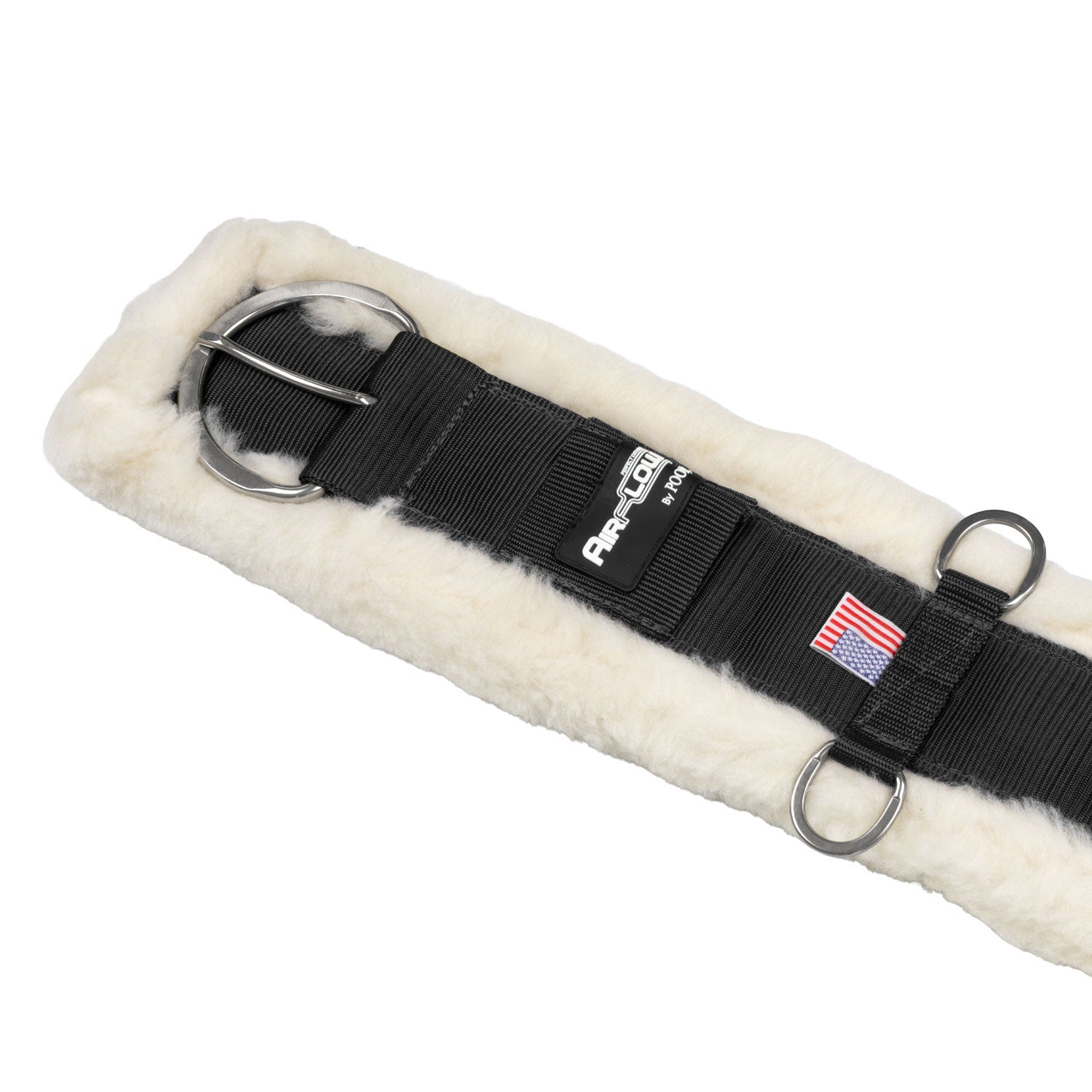 Cinchón airflow lana hebillas inox Pool's - Negro