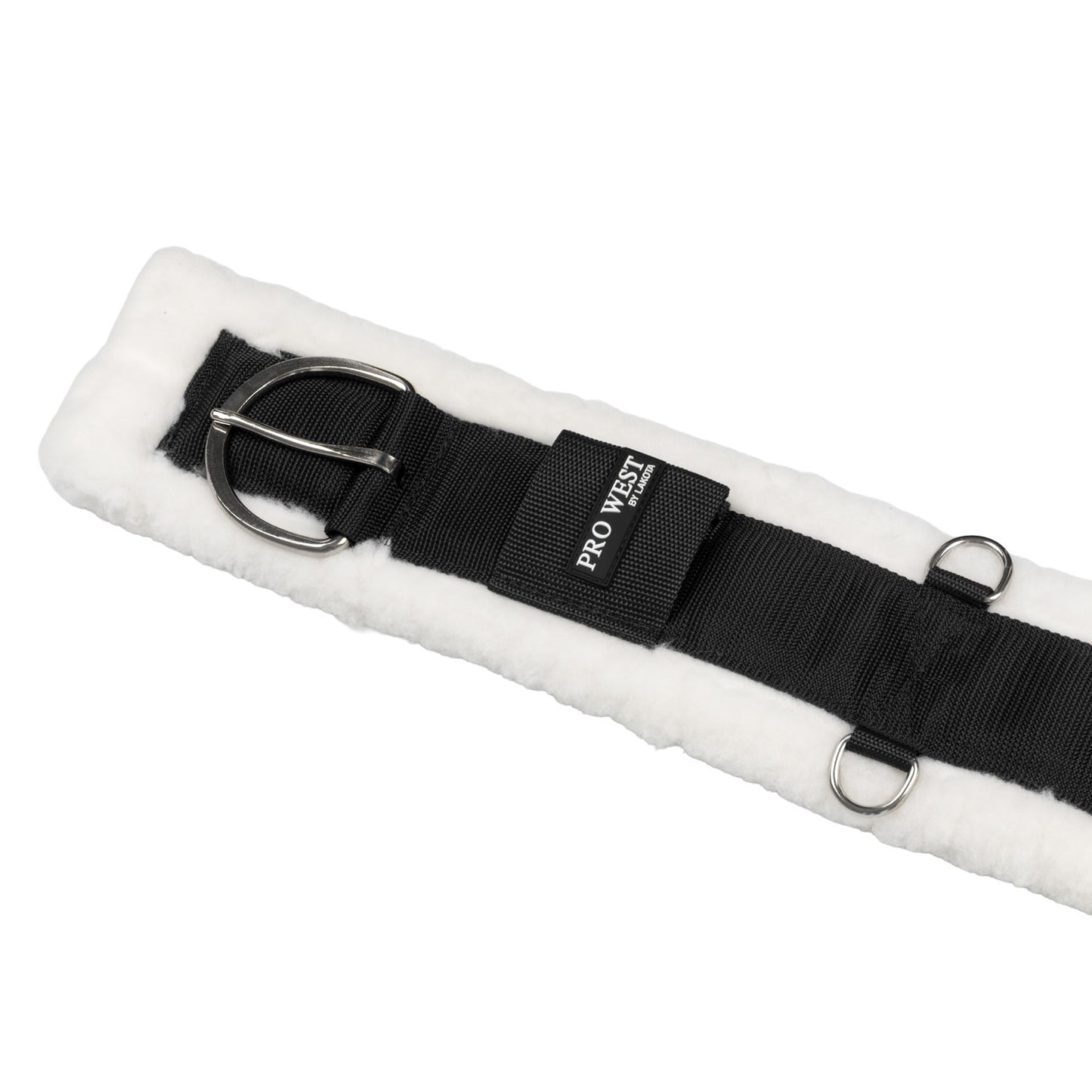 Cinch western de nailon con lana sintética y hebillas de hierro Lakota - Negro