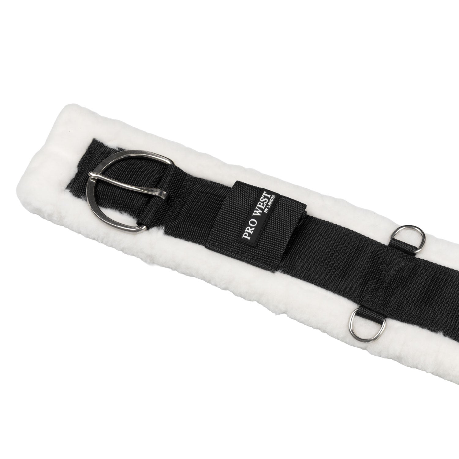 Cinch western de nailon con lana sintética y hebillas de hierro Lakota - Negro