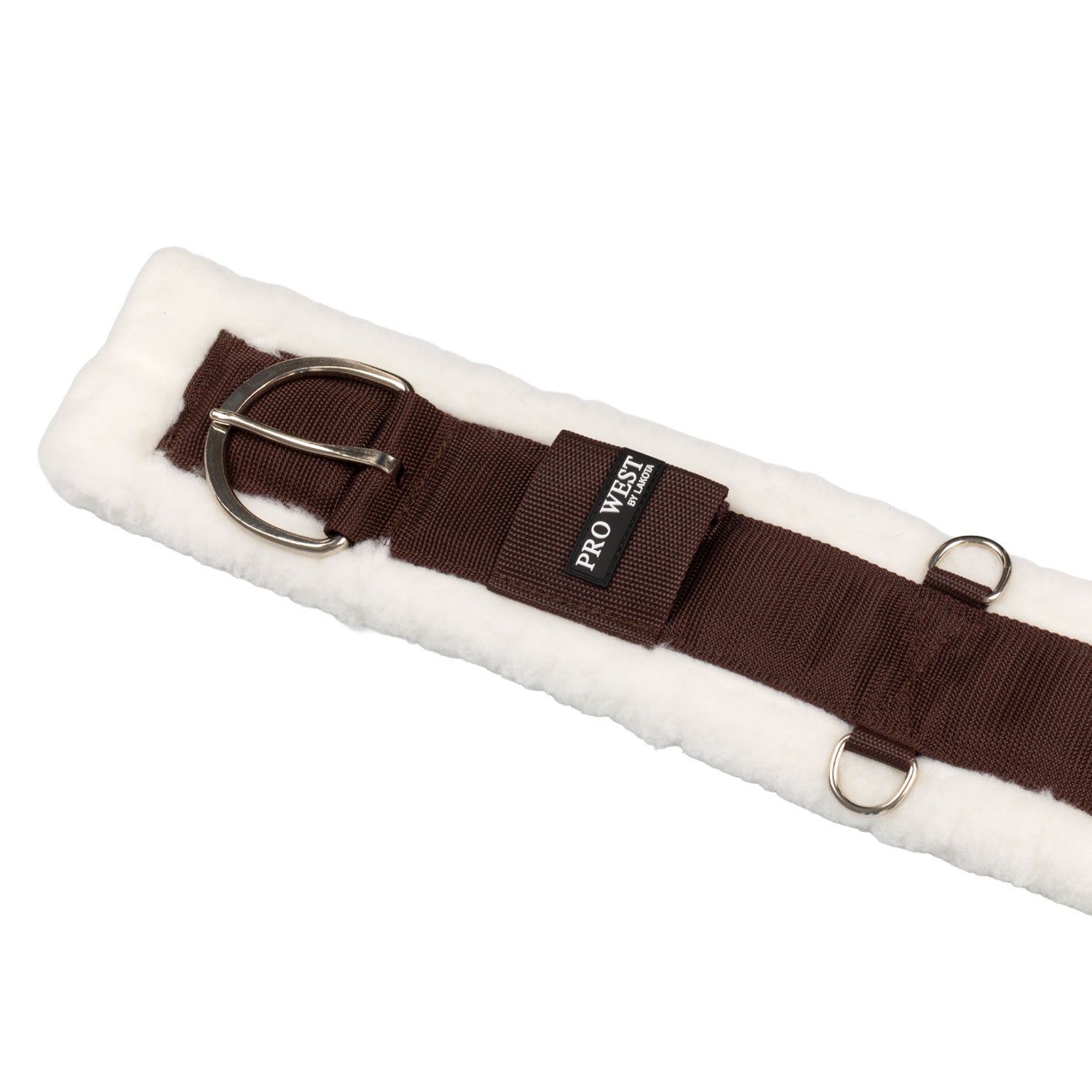 Cinch western de nailon con lana sintética y hebillas de hierro Lakota - Marrón