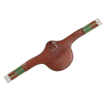 Cincha de cuero con salva-ramplones Supreme - Coñac