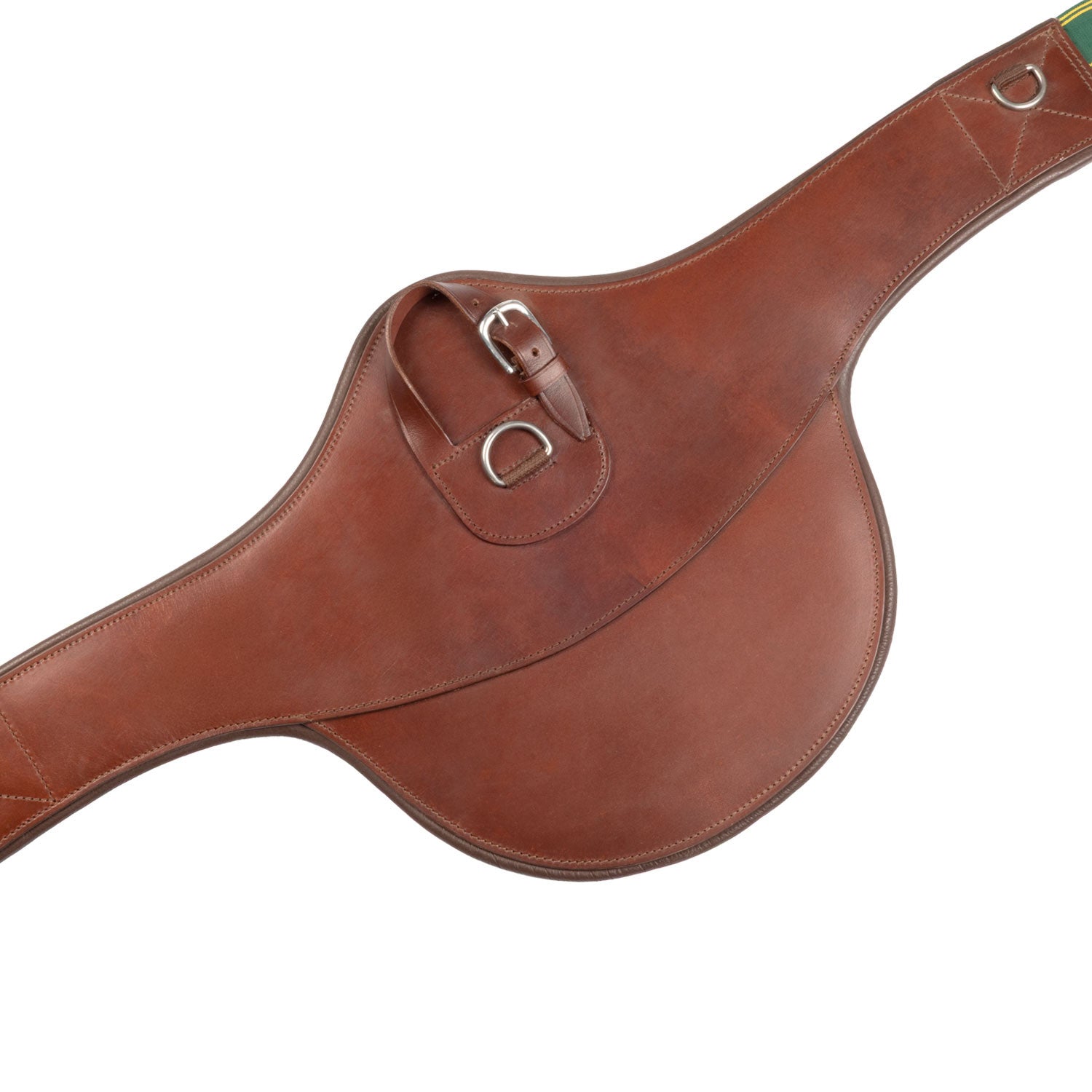 Cincha de cuero con salva-ramplones Supreme - Coñac