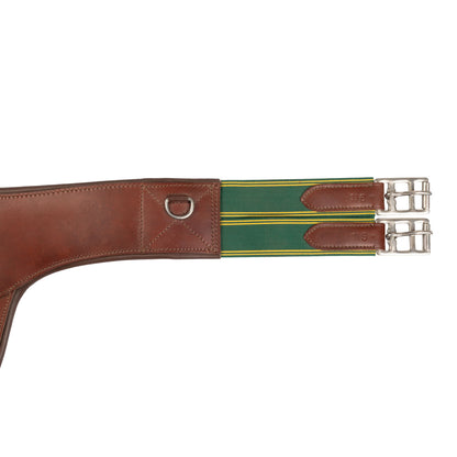 Cincha de cuero con salva-ramplones Supreme - Coñac