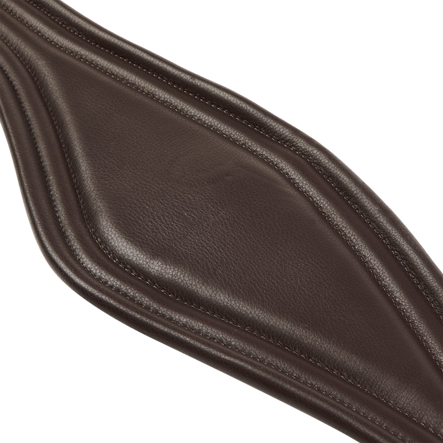 Cincha de salto de cuero con bandas elásticas Equestro - Marrón oscuro