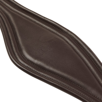Cincha de salto de cuero con bandas elásticas Equestro - Marrón oscuro