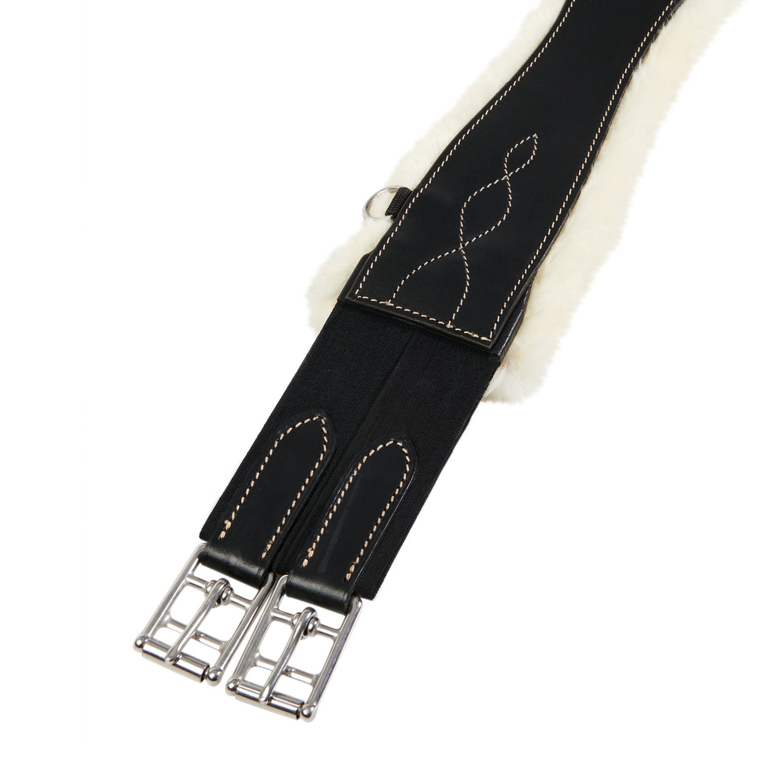 Cinchuelo de salto con corderito sintético Equestro - Negro