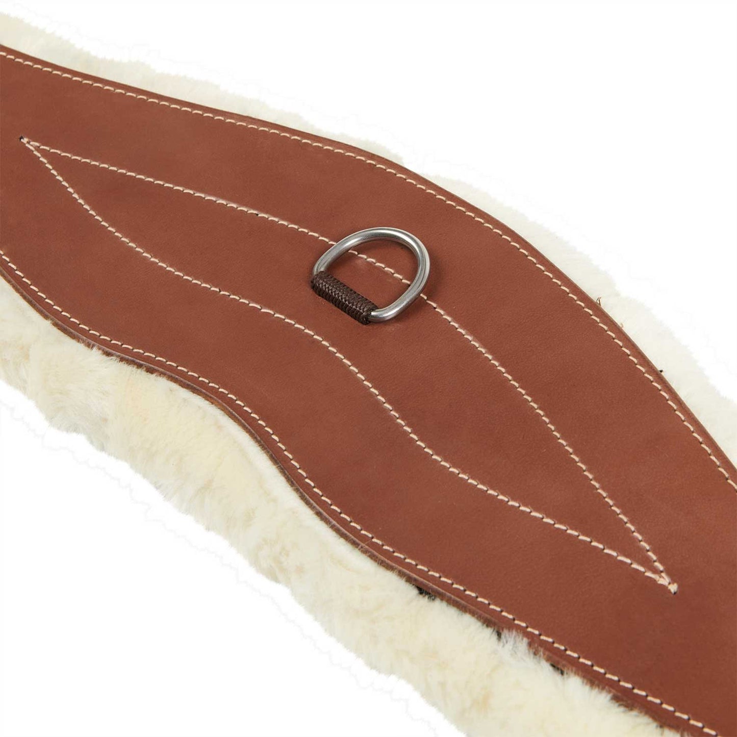 Cinchuelo de salto con corderito sintético Equestro - Coñac