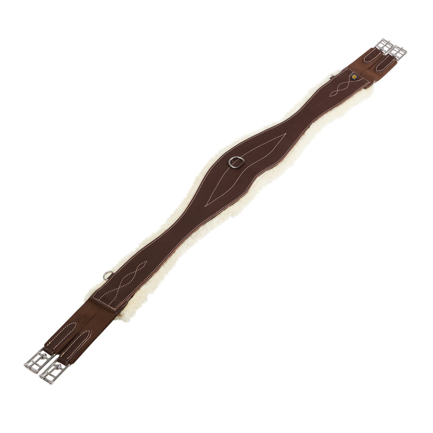 Cinchuelo de salto con corderito sintético Equestro - Marrón oscuro