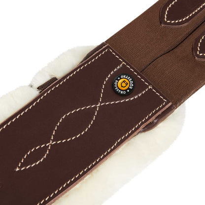 Cinchuelo de salto con corderito sintético Equestro - Marrón oscuro