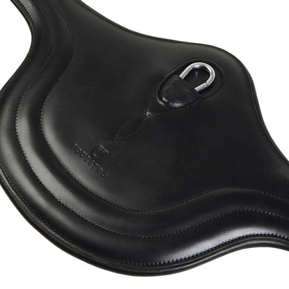 Cincha de salto de cuero con protectores de espuelas Equestro - Negro