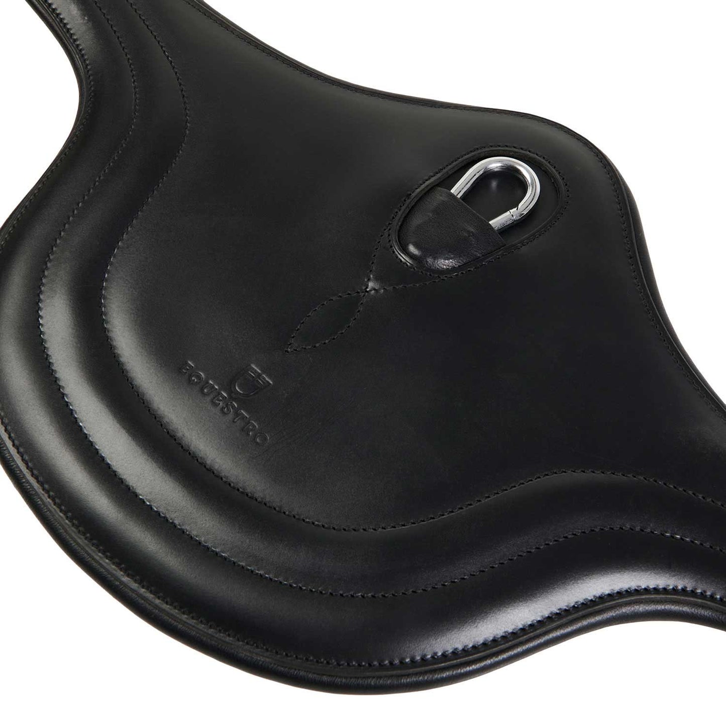 Cinchuelo de salto de cuero con protección para ramplones Equestro - Negro
