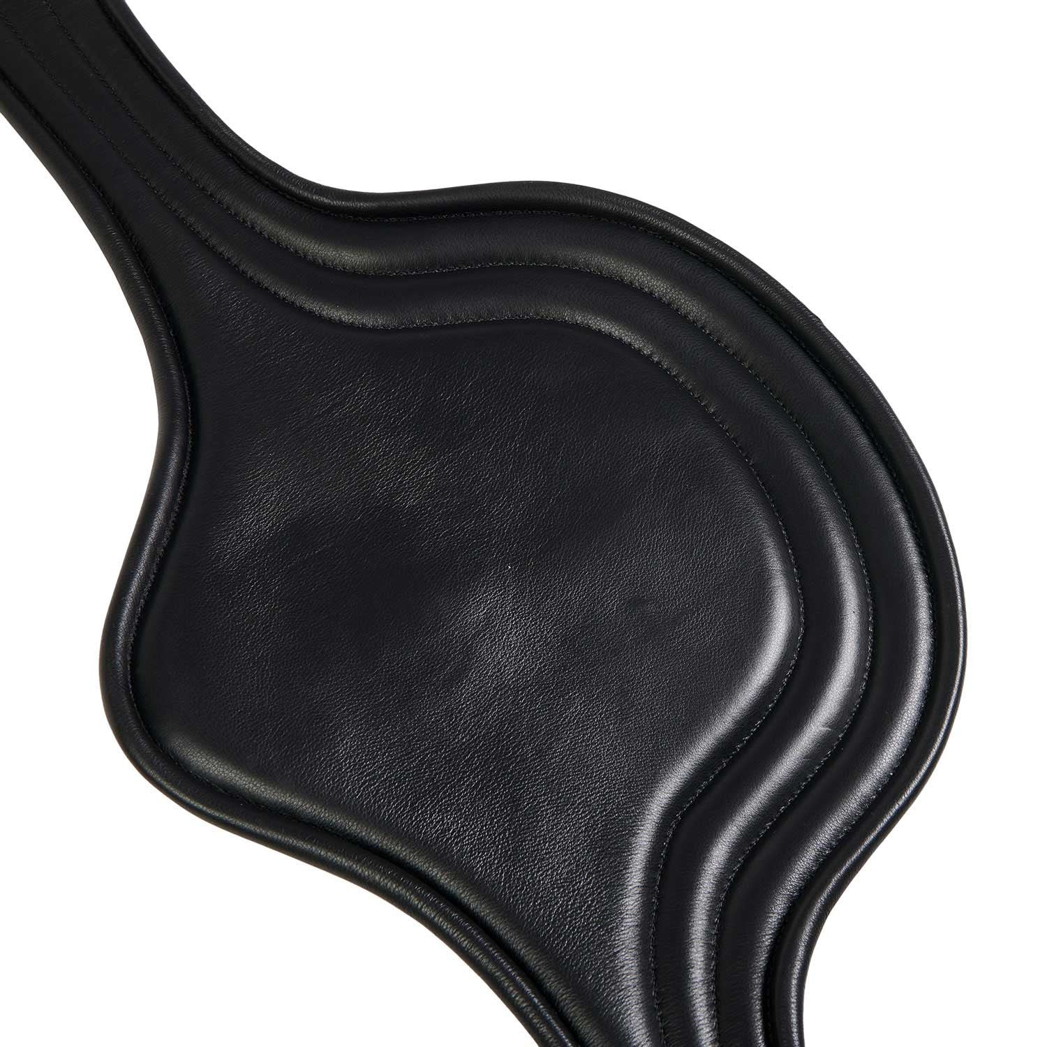 Cinchuelo de salto de cuero con protección para ramplones Equestro - Negro