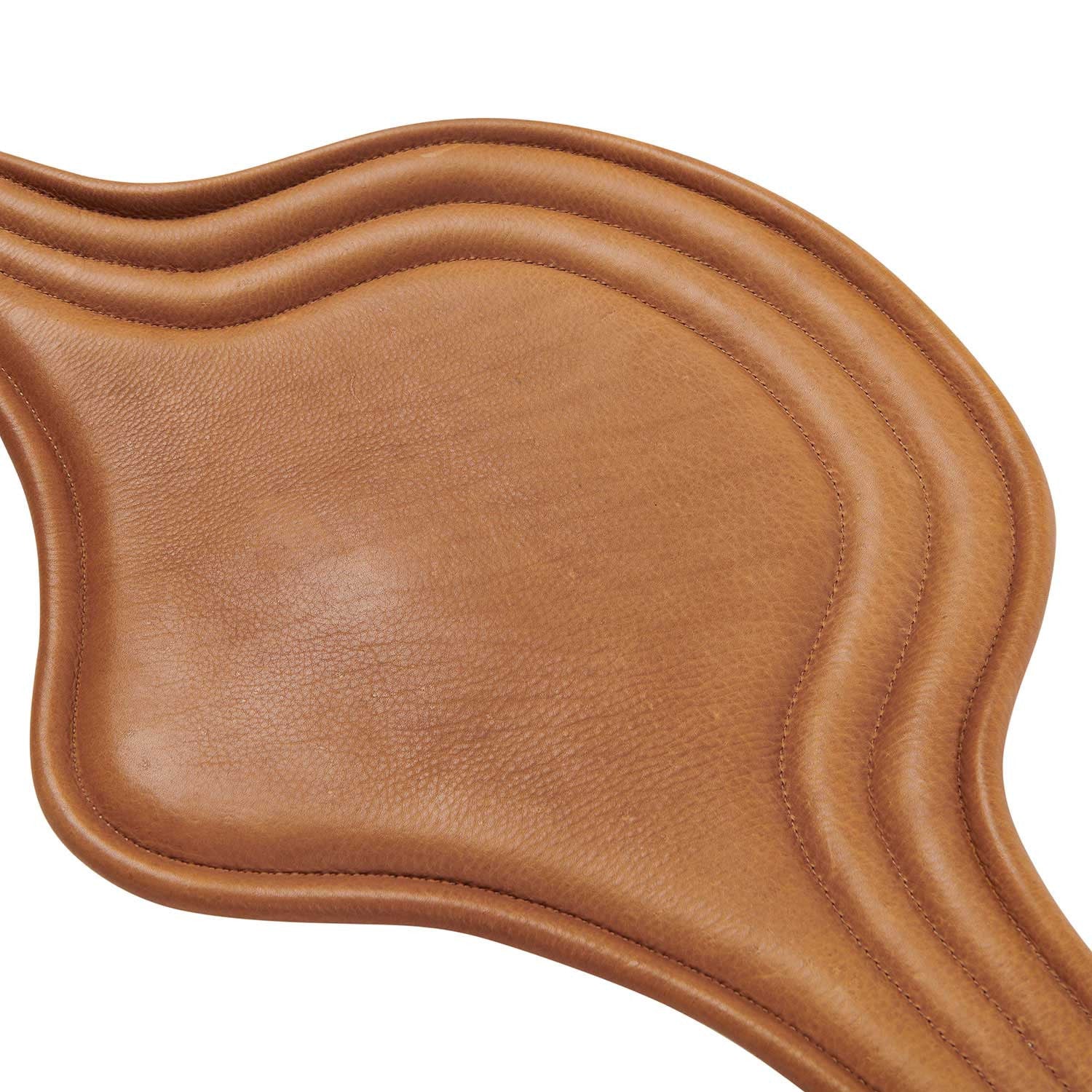 Cinchuelo de salto de cuero con protección para ramplones Equestro - Coñac
