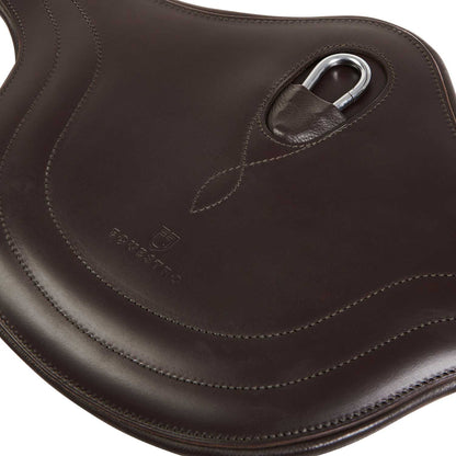 Cinchuelo de salto de cuero con protección para ramplones Equestro - Marrón oscuro