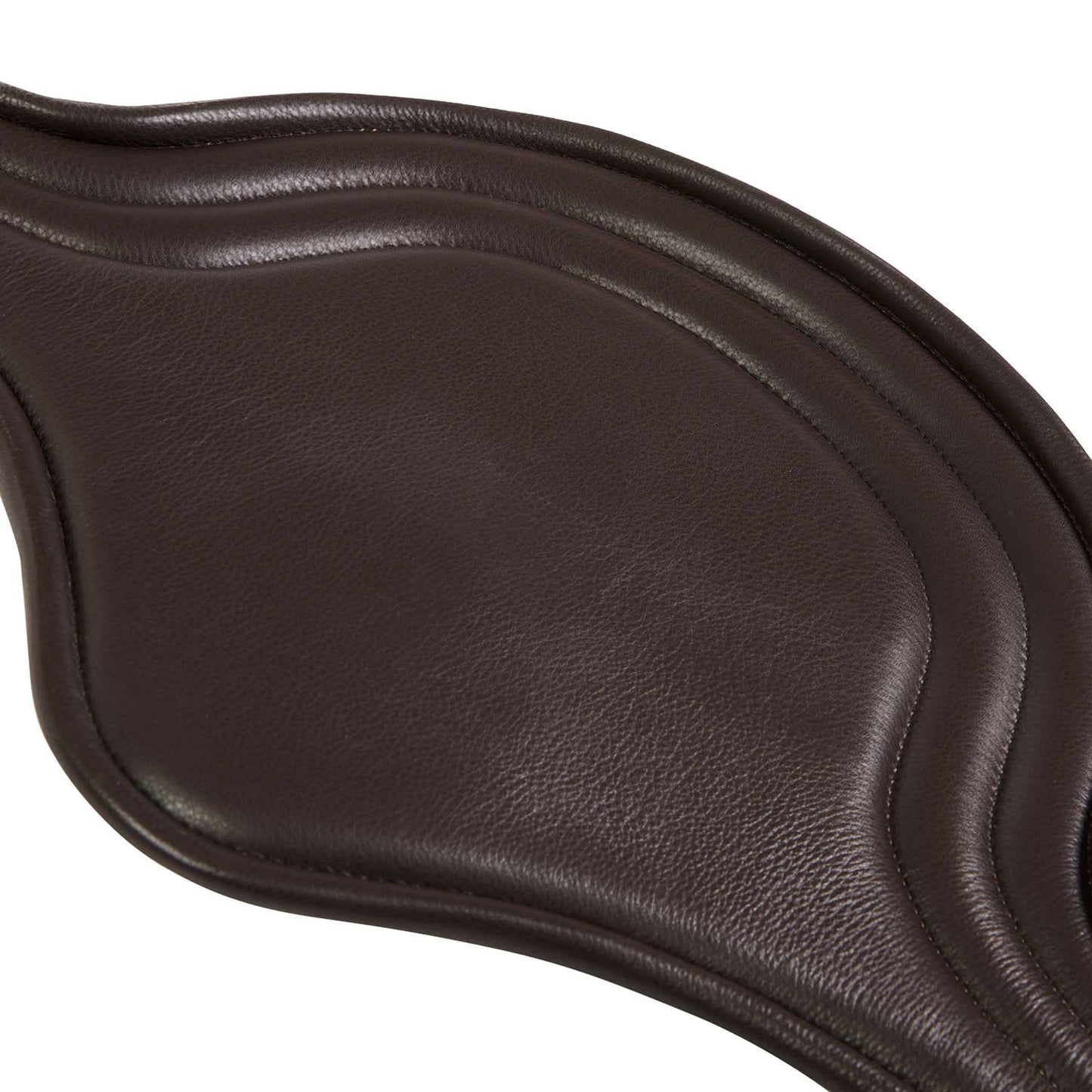 Cinchuelo de salto de cuero con protección para ramplones Equestro - Marrón oscuro