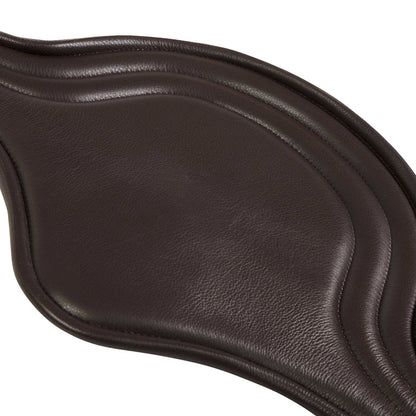 Cinchuelo de salto de cuero con protección para ramplones Equestro - Marrón oscuro