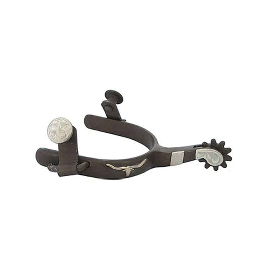Espuelas western niño negras cow horn Lakota