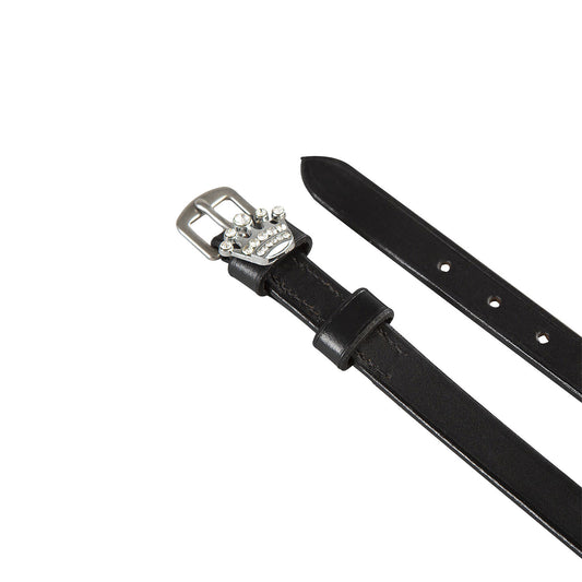 Cordones para espuelas de cuero con decoraciones y strass Equestro