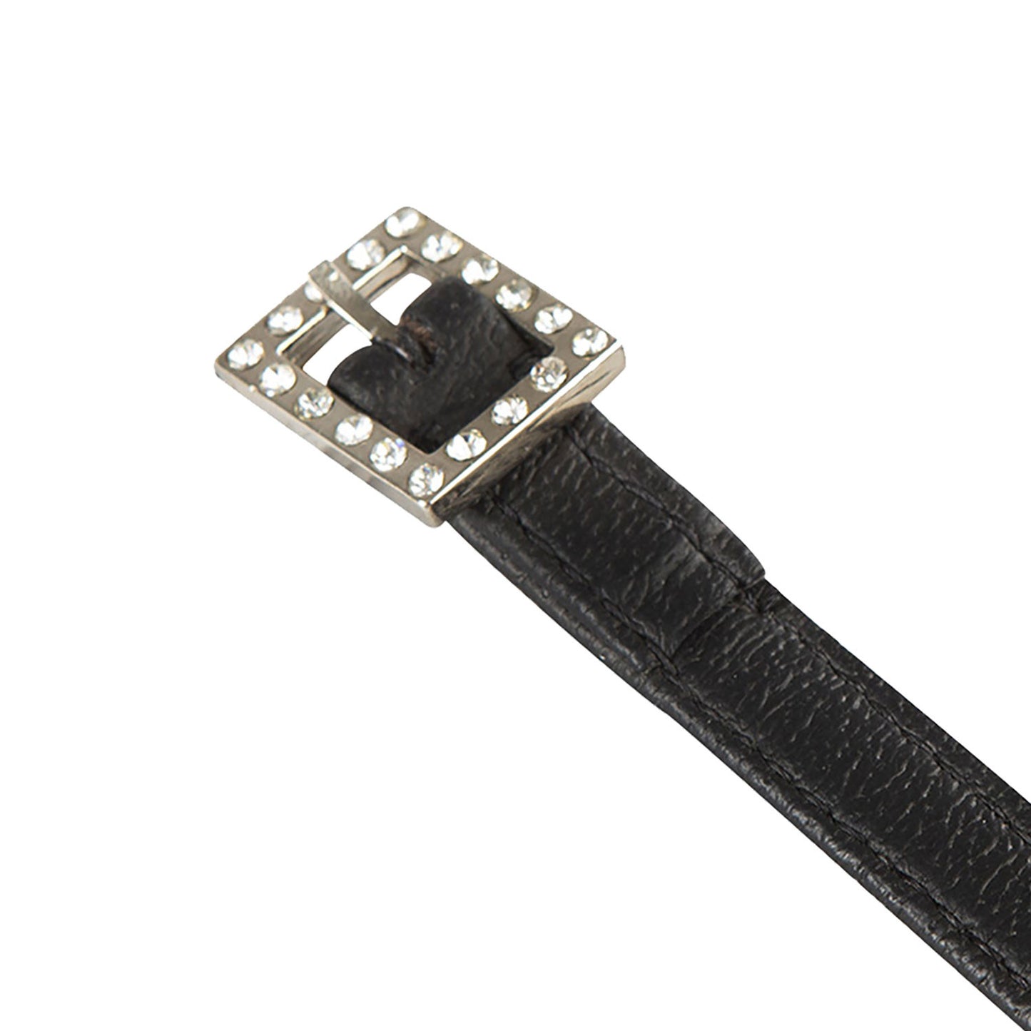 Cordones para espuelas de cuero con decoraciones y strass Equestro - Quadrato