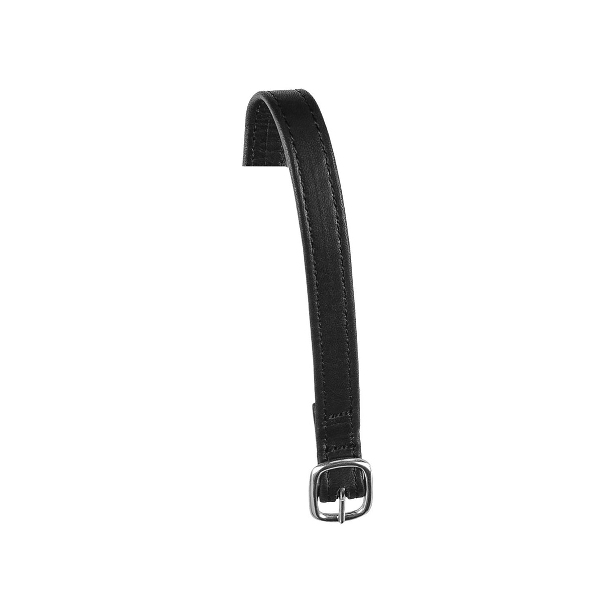 Cordones para espuelas en cuero doble y hebilla plateada Equestro