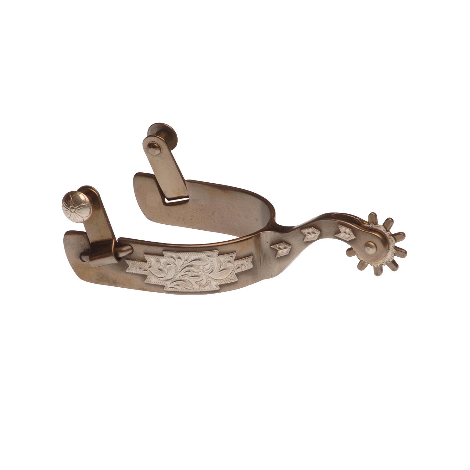 Espuelas Western inox con decoraciones plateadas Pool's