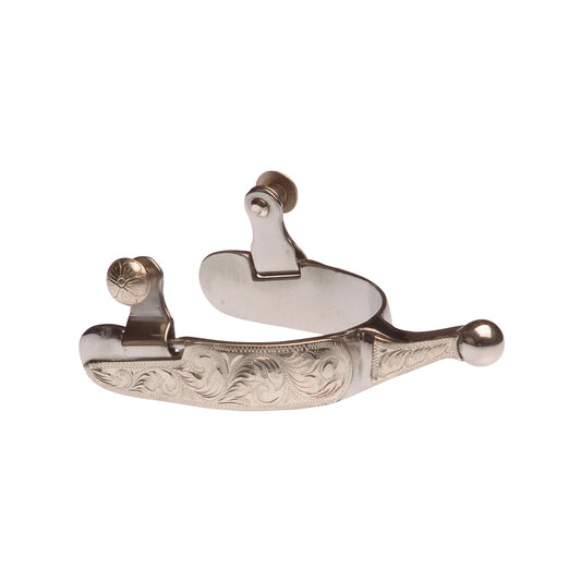 Espuelas western inox trabajadas bolita Pool's