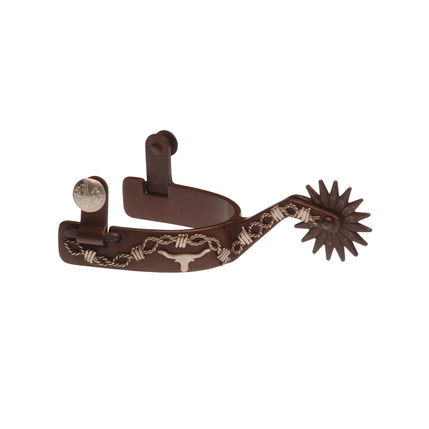 Espuelas western estrechos brunidos barbwire Pool's