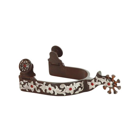 Espuelas western bruñidas strass/flores Pool's
