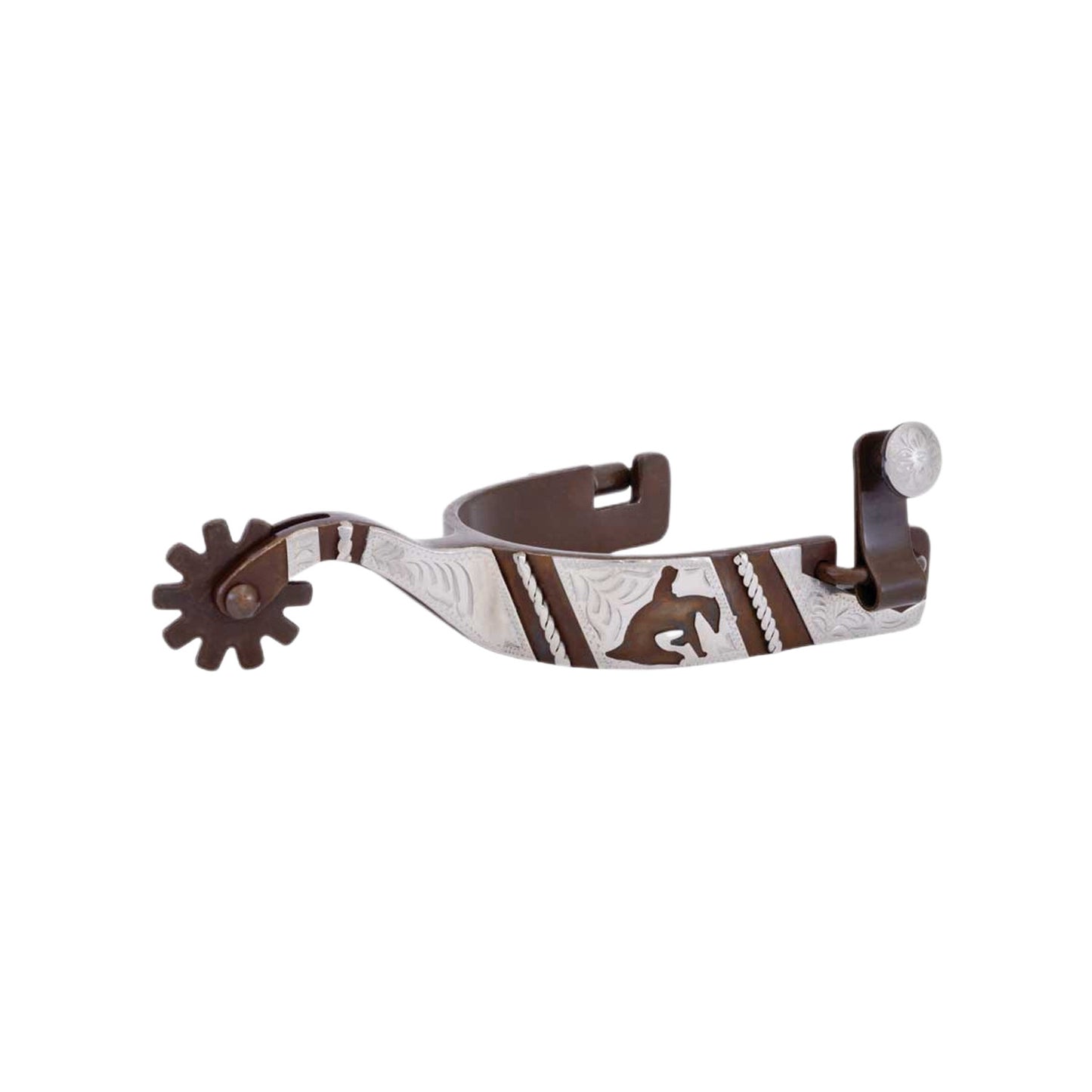 Espuelas de reining con ribete decorativo motivo reiner hombre Metalab