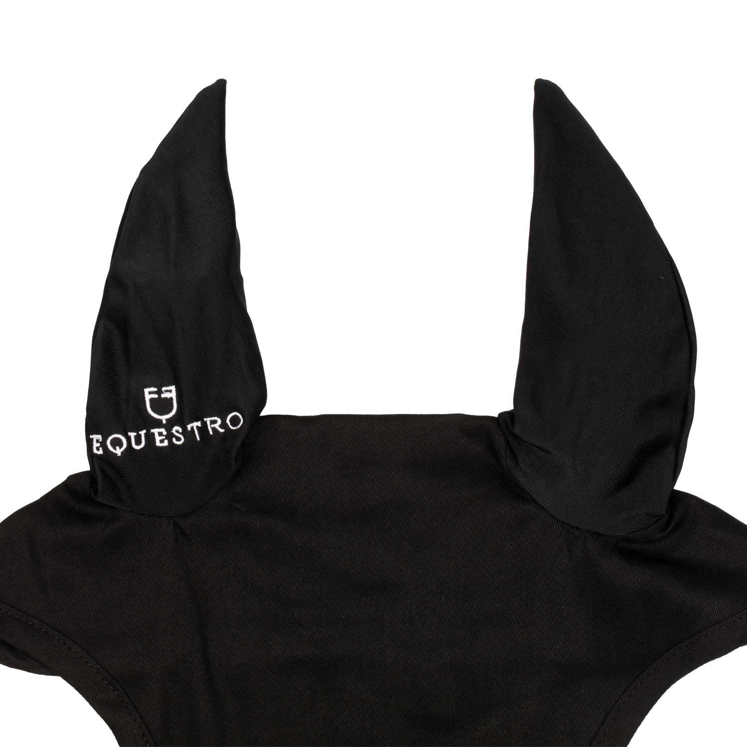 Gorro para pony de algodón con orejas elásticas Equestro - Negro