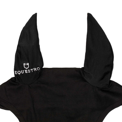 Gorro para pony de algodón con orejas elásticas Equestro - Negro